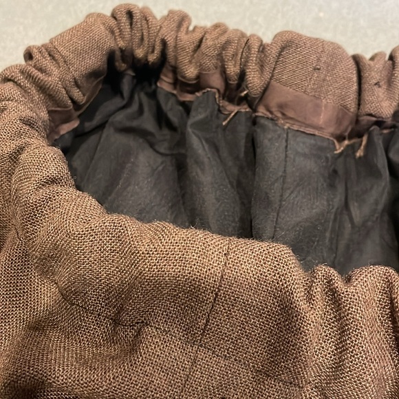 Beautful dark brown vintage handmade pants ladies small lined - Picture 3 of 3